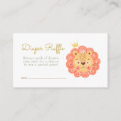 Waterverf kleine leeuw luierbehuizing informatiekaartje (Voorkant)