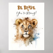 Waterverf Kleine leeuwerik Poster (Voorkant)