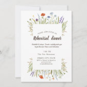 Waterverf Kleine Lijst met wilde bloem Kaart (Voorkant)