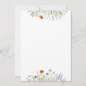 Waterverf Kleine Lijst met wilde bloem Kaart (Achterkant)