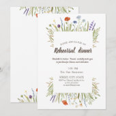 Waterverf Kleine Lijst met wilde bloem Kaart (Voorkant / Achterkant)