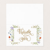 Waterverf Kleine Lijst met wilde bloem Visitekaartje (Buitenkant ongevouwen)