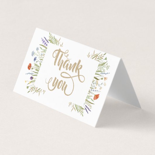 Waterverf Kleine Lijst met wilde bloem Visitekaartje (Voorkant)