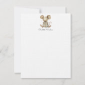 Waterverf Kleine Muis Kinder Notitiekaartje (Voorkant)