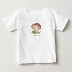 Waterverf Kleine paddenstoel naam Baby Bodysuit