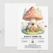 Waterverf Kleine Paddenstoelen Verjaardag Kaart (Voorkant / Achterkant)