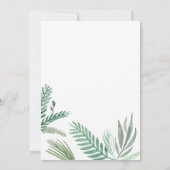 Waterverf kleine palmbestemming bruiloft kaart (Achterkant)
