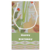 Waterverf kleine papierzak klein cadeauzakje (Achterkant)