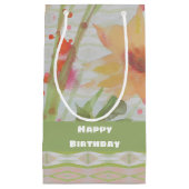 Waterverf kleine papierzak klein cadeauzakje (Voorkant)