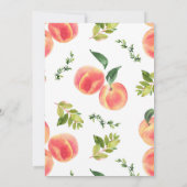 Waterverf Kleine perziken is onderweg naar baby sh Kaart (Achterkant)