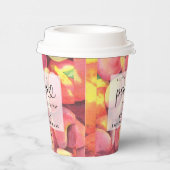 Waterverf Kleine perziken is onderweg naar baby sh Papieren Bekers (Rechts)