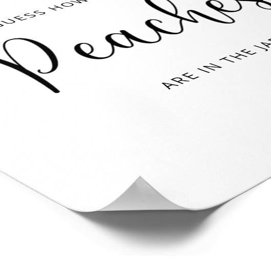 Waterverf kleine perziken raden hoeveel perziken poster (Hoek)