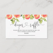 Waterverf kleine perzikkleerkaartje informatiekaartje (Voorkant)