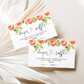 Waterverf kleine perzikkleerkaartje informatiekaartje