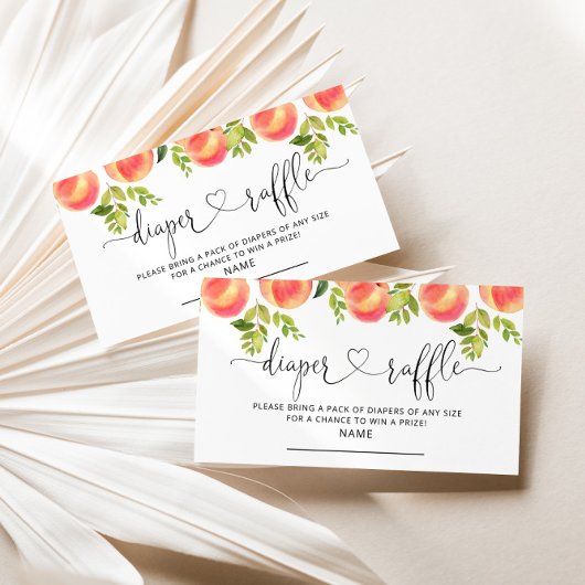 Waterverf kleine perzikkleerkaartje informatiekaartje