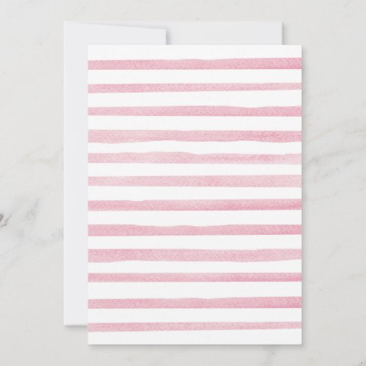 Waterverf Kleine Pompoen Baby shower Stoffig Roos Kaart (Achterkant)