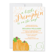 Waterverf Kleine Pompoen Herfst Baby Shower