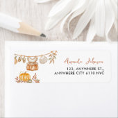 Waterverf kleine pompoen Herfst herfst Baby shower Etiket (Insitu)