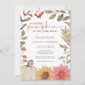 Waterverf kleine pompoen Herfst herfst Baby shower Kaart (Voorkant)