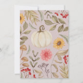 Waterverf kleine pompoen Herfst herfst Baby shower Kaart (Achterkant)