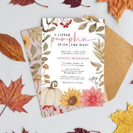 Waterverf kleine pompoen Herfst herfst Baby shower Kaart