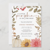 Waterverf kleine pompoen Herfst herfst Baby shower Kaart (Voorkant)