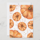 Waterverf kleine pompoen herfst verjaardagsuitnodi kaart (Achterkant)