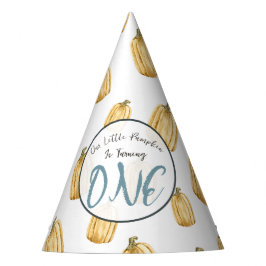 Waterverf kleine pompoen jongens Herfst verjaardag Feesthoedjes