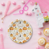 Waterverf kleine pompoen patroon papieren bordje (Feest)