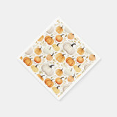Waterverf kleine pompoen patroon servet (Hoek)