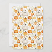 Waterverf Kleine Pompoen Sinaasappel Baby shower Kaart (Achterkant)