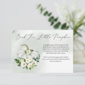 Waterverf kleine pompoenboekaanvraag informatiekaartje (Staand voorkant)