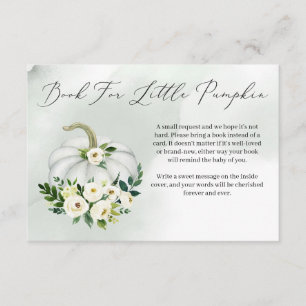 Waterverf kleine pompoenboekaanvraag informatiekaartje