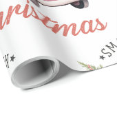 Waterverf kleine stad kerst cadeaupapier (Rol Hoek)