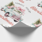 Waterverf kleine stad kerst cadeaupapier (Hoek)