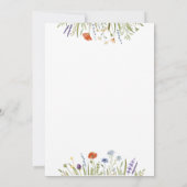 Waterverf Kleine verhoging van de Wildbloem Kaart (Achterkant)