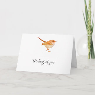 Waterverf Kleine Vogel Denk Aan Jou Groet Ka Kaart