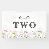 Waterverf kleine vogelbanner spandoek (Horizontaal)