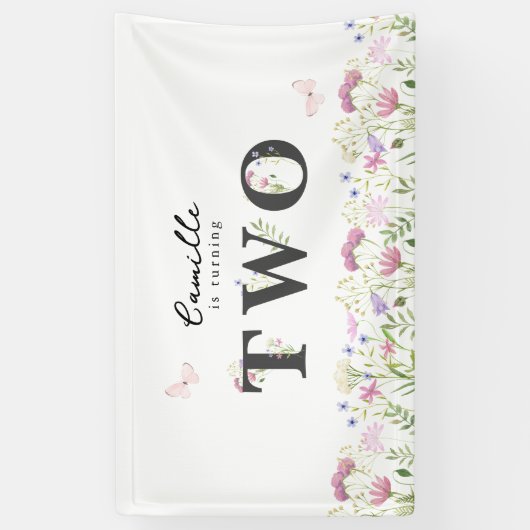 Waterverf kleine vogelbanner spandoek (Verticaal)