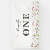 Waterverf kleine vogelbanner spandoek (Verticaal)