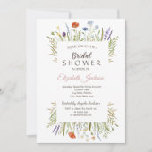 Waterverf Kleine Vrijgezellenfeest met wilde bloem Kaart (Voorkant)