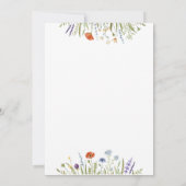 Waterverf Kleine Vrijgezellenfeest met wilde bloem Kaart (Achterkant)