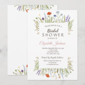 Waterverf Kleine Vrijgezellenfeest met wilde bloem Kaart (Voorkant / Achterkant)