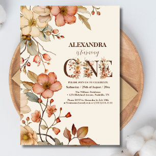 Waterverf Kleine Wildbloem 1e verjaardag Kaart