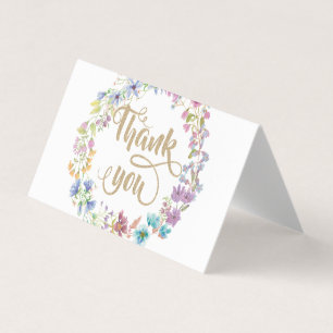 Waterverf Kleine Wildflower Meadow krans Visitekaartje