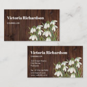 Waterverf Kleine witte sneeuwval Illustratie Visitekaartje (Voorkant / Achterkant)