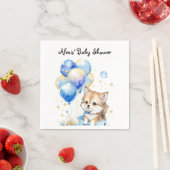 Waterverf kleine Wolf Baby shower Servet (Insitu)