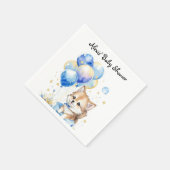 Waterverf kleine Wolf Baby shower Servet (Hoek)