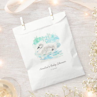 Waterverf Kleine Zwaan Baby Shower Bedankzakje