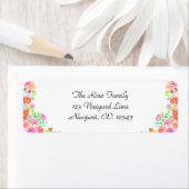 Waterverf Kleur Rozen Grensadres Etiket (Insitu)